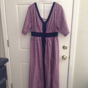 Custom geometric design maxi dress